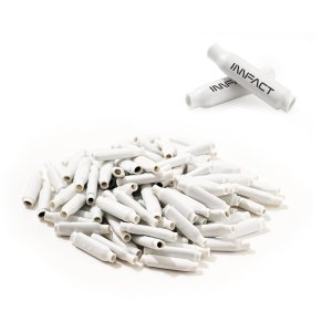 100 pcs Low Voltage B Connectors Crimp Splice Terminals– AWG 22-26 Small Gauge Dry Bean-Style Butt for Telephone, Alarm, Security, Intercom, and Network Applications (No Gel)