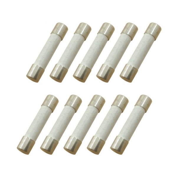 YOLISTIC (Pack of 10) 30 Amp Slow-Blow Time Delay Fuse Ceramic 6x30mm