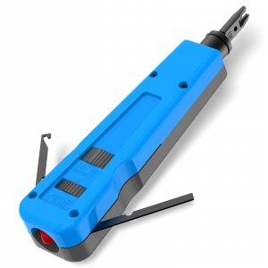 LEENUE Punch Down Tool 110 Ethernet Keystone Punch Tool with 110/66 Blades Blue 1 Pack