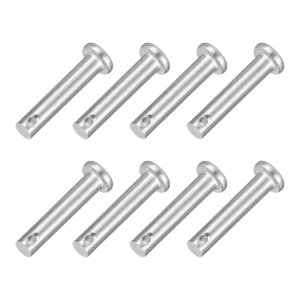 uxcell 8Pcs 3/16" x 1" Single Hole Clevis Pins, 304 Stainless Steel Flat Head Clevis Pins Hitch Pin for Trailer Latch, Mechanics Repair, Furniture Installation, Industrial Equipment