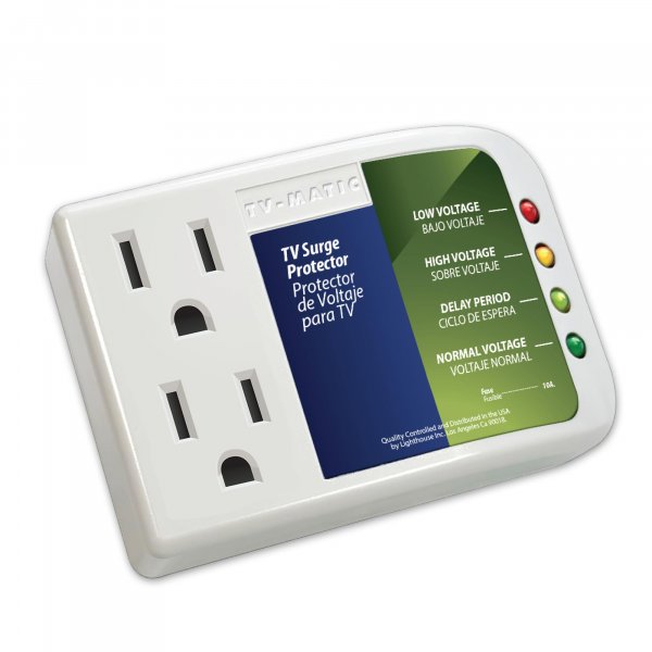 Electronic Voltage & Surge Protector for Smart TV, Game Consoles and Entertainment Center, Protects Against High and Low Voltage, Brownout, Spikes, Power Failure