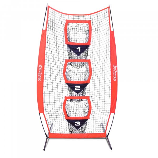 GoSports 8 x 4 ft Football Throwing Target Net - Red