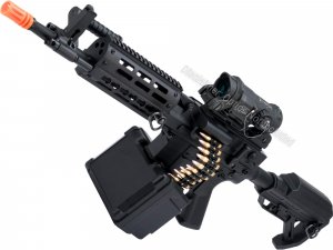 Evike Airsoft - Matrix Golden Eagle AR LMG AEG Airsoft LMG (Length: 12.5" / Black)