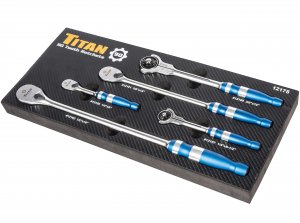 Titan 12175T Tool 5 pc Ratchet Set  90 Tooth Design