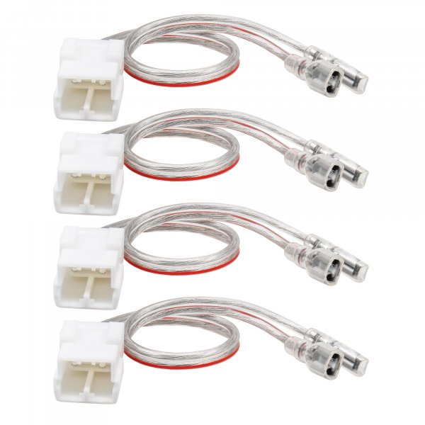 RED WOLF Door Speaker Wiring Harness Compatible with 2003-2019 Jeep Wrangler JK, Chrysler, Dodge Vehicles Car Harness Plug for Aftermarket Front Rear Door Speaker Wire Cable Connector 4 PCS