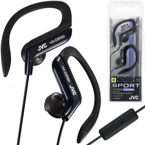JVC HAEBR80B In-Ear Sports Headphones w/Microphone & Remote (Black)