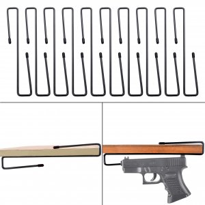 Adoreal 10 PCS Gun Rack, Pistol Rack for Gun Safe Shelf or Stack On Gun Cabinet, Gun Safe Accessory, Handgun Hanger Pistol Organizer for Display (Hand Made in USA)
