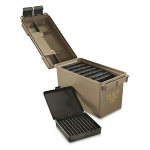 MTM ACC45 45 ACP Ammo Can for 700 rd.  Includes 7 each P-100-45's Dark Earth