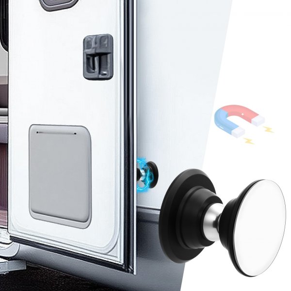 Acostop RV Magnetic Door Catch with Adhesives Screws, 1 Pack