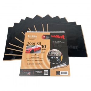 HushMat 10200 Ultra Door Kit Black-ten 12"x12" Sheets (10 sq. ft.)