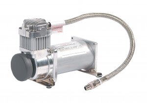VIAIR 350C - Small Industrial Air Compressor for ‎Drilling, Air Brushing, Spraying, Nailing | 12V Continuous Duty Cycle Compressor, 150 PSI (Silver)