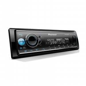 Pioneer MVH-S522BS 1-Din Digital Media Receiver – Bluetooth, SiriusXM, Color Change, USB, FLAC, Voice Control, 50W x 4 Output, 13-Band EQ, AM/FM Radio, iPhone/Android Compatible, Hi-Volt RCA Preouts