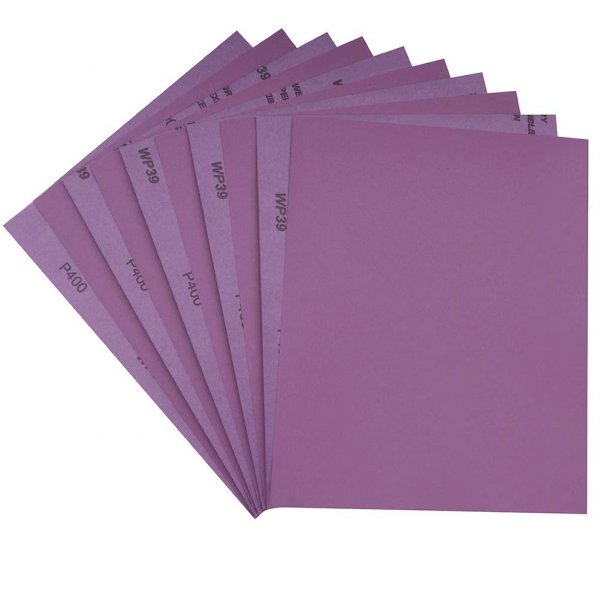 Sandpaper 400 Grit,Wet Dry Sanding Sheets,High Performance White Fused Alumina Abrasive Sand Paper for Wood Furniture Finishing,Metal Grinding,Automotive Polishing,9 x 11 Inch,10-Pack