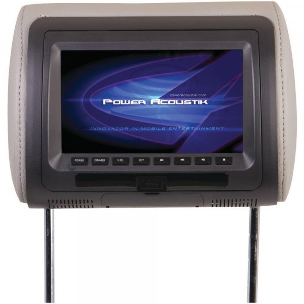 Power Acoustik HDVD71CC 7" Headrest Monitor w/ DVD Player