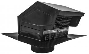 Builder'S Best 012635 Black Metal Roof Vent Cap (4" Collar)