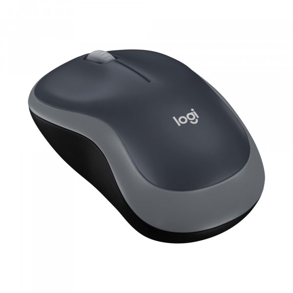 Logitech M185 Wireless Mouse, 2.4GHz with USB Mini Receiver, 12-Month Battery Life, 1000 DPI Optical Tracking, Ambidextrous, Compatible with PC, Mac, Laptop - Swift Grey