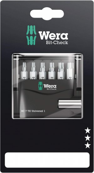 Wera 073404 6 Piece Professional Torx TX10-TX40 Mini Bit Check,5073404001