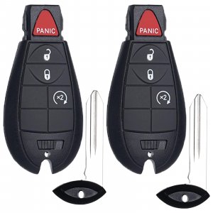 SUPALAND Key Fob FOBIK Keyless Entry Remote Start Control Replacement Fits for Dodge Ram 1500 2500 3500 HD 2013 2014 2015 2016 2017 2018 2019 2020 2021 GQ4-53T 56046955 AG 4 Button Pack of 2