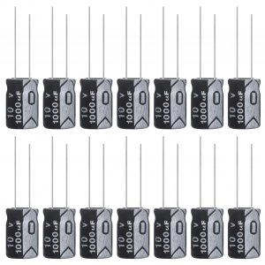 ALLECIN 1000uF 10V 8x12mm Electrolytic Capacitor 1000 UF MFD 10 Volt 0.32x0.47in Aluminum Capacitors (Pack of 15)