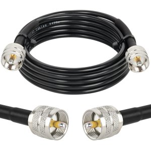 MOOKEERF PL259 10ft UHF Coax Cable - RG58 CB Cable Male to Male for CB Radio, Ham Radio, Antenna Analyzer, SWR Meter