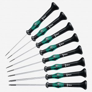 Wera 2054/8 Kraftform Micro Hex SAE Precision Screwdriver Set