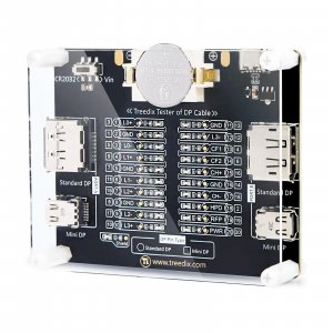 Treedix DisplayPort Cable Tester for Standard DisplayPort Cable and Mini DisplayPort Cable, 20 LED Light Status Indictor to Check Disorder Short Open for DP1.0, 1.1, 1.2,1.2a，1.3, 1.4, 2.0, 2.1