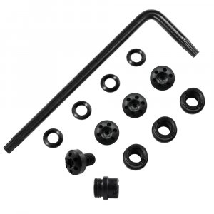 Cool Hand 1911 Grip Screws & Bushings for 1911 Full Size/Compact, T10 Torx Key, 4 O Rings, Stainless Steel, Black, 1911-BUSH-SCR