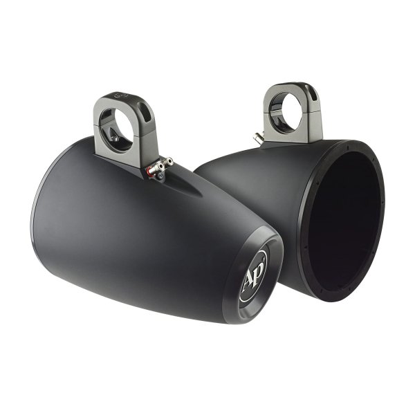 Audiopipe 10” Marine Tower Enclosures (APMP-1000ETW) for Mounting 10-inch Speakers, Wakeboard Speakers Enclosure, Sold in Pairs, Removable Cable Grommet, Aluminum Bracket