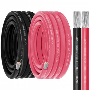 6 Gauge Marine Wire 6 AWG Marine Grade Wire,6 Gauge 10FT Red & 10FT Black