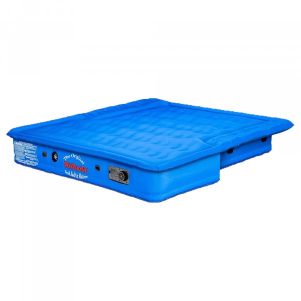 Pittman Outdoors AirBedz Mattress – Truck Bed Air Mattress with 25% More Coverage, Built-in Rechargeable Battery Pump, Carry Bag & Repair Kit – Mid Size - Short Bed - 5' - 5.5'– Blue, PPI-105