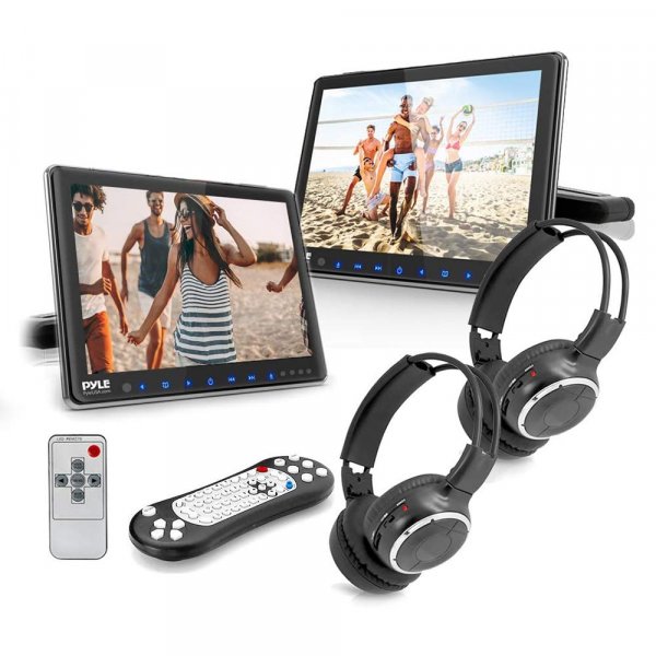 Pyle PLHRDVD90KT 9.4" Car Headrest DVD Player Kit