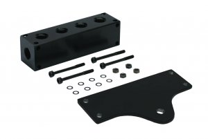 Viair 92820 6 Port Manifold with Mounting Holes, Black