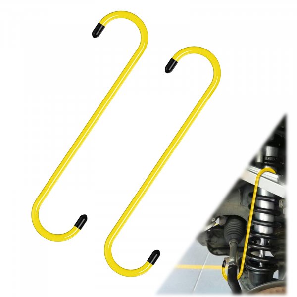 BFXM 2PCS Brake Caliper Hanger Compression Mechanic Tool with Rubber Tips, Durable Steel, Rust-Proof Automotive Tools for Braking, Axle, Suspension, Herramientas para Extensión de Frenos
