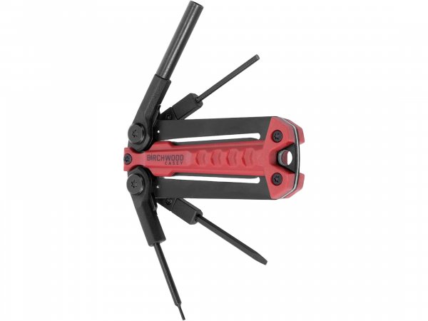 BIRCHWOOD CASEY Gun Multi-Tool | Durable Versatile Compact Gunsmithing 4-in-1 Tool Compatible with Glock | Hex Driver, 3 Mm Pin Punch, .050" Allen Wrench & Flat Blade Screwdriver Included