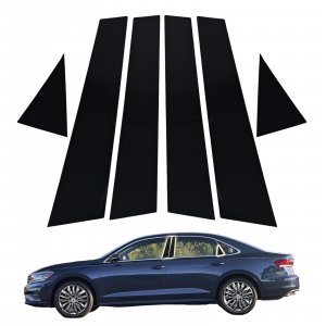 6Pcs Center Post Stickers On The Side Door Frame of The Car Window