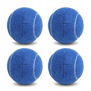 Walker Precut Tennis Balls for Walkers - 4PCS Universal Glide Balls, Heavy Duty Long Lasting Felt Pad Glide Coverings for Furniture Legs and Floor Protection (BLUE)