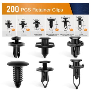 GOOACC Universal Plastic Fender Clips,200 Pcs Push Bumper Fastener Rivet Clips with 6 Size Auto Body Retainer Clips Bumpers,Car Fender Replacement for GM, Ford & Ch, GRC-47