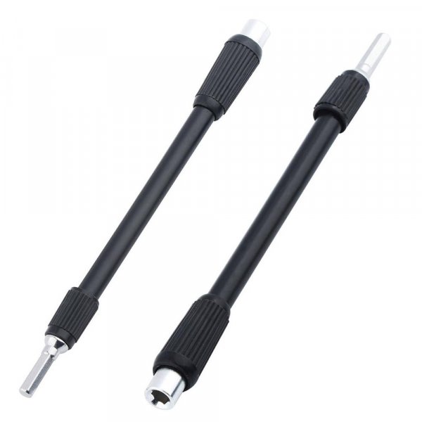 2pc Flexible Extension Bar Hex Shank Socket for 4mm Screwdriver Bits Holder