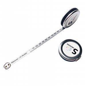 Pi Diameter Circumference Tape Measure - Imperial & Metric 82inch/214cm, Locking Push-Button, Model A15DIY