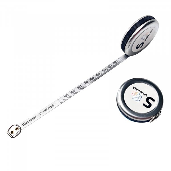 Pi Diameter Circumference Tape Measure - Imperial & Metric 82inch/214cm, Locking Push-Button, Model A15DIY