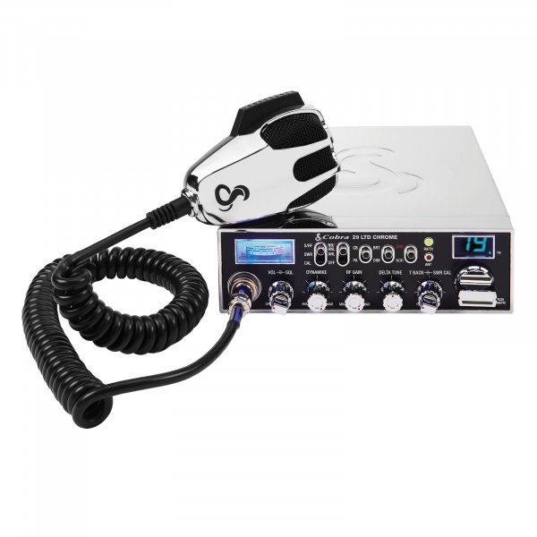 Cobra 29 LTD Chrome AM/FM Professional CB Radio - Easy to Operate, Emergency Radio, Instant Channel 9, 4-Watt Output, Full 40 Channels, Adjustable Receiver and SWR Calibration, Chrome