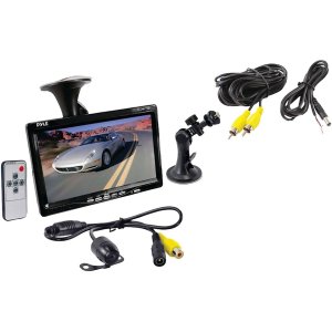 Pyle PLCM7700 7" Monitor w/ Rearview License Plate Camera