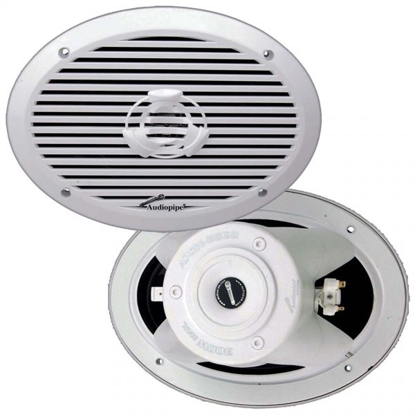 Audiopipe APSW6932 6x9" 2-Way Marine Speaker 300W Max White