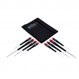 Wiha 26199 Precision Slotted and Phillips Screwdriver Set (8 Piece Set)