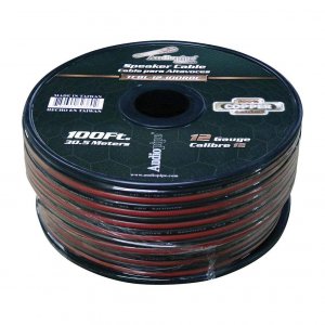 Audiopipe TCBL12100RBC 100% Copper Series Speaker Wire 12 Gauge 100'