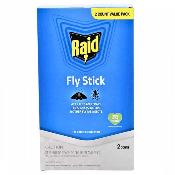 Raid 2PKFSTIKRAID Jumbo Fly Sticks, 2 pk