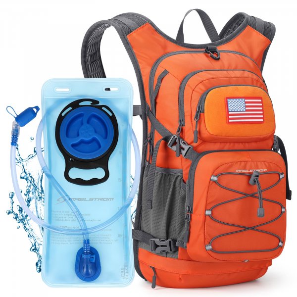 Maelstrom Lightweight Hydration Hiking Backpack with 2L Water Bladder