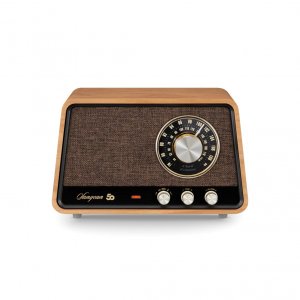 Sangean WR-55 AM/FM/Bluetooth/AUX Premium Analog Wooden Cabinet Radio 50th Anniversary Edition