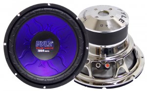 Pyle PL1090BL 10" 1000 Watt Blue Wave Car Subwoofer