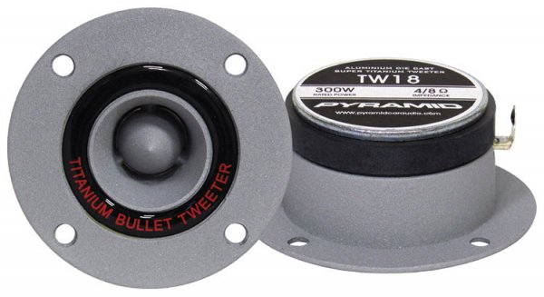 Pyramid TW18 3.25" 300 Watt Titanium Bullet Car Tweeter (pair)